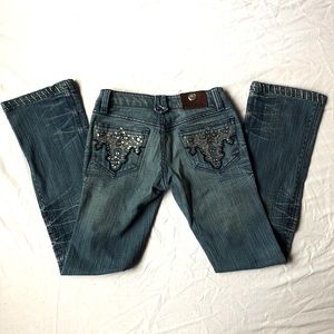 Antik Denim Jeans w/ Embellished Back Pockets